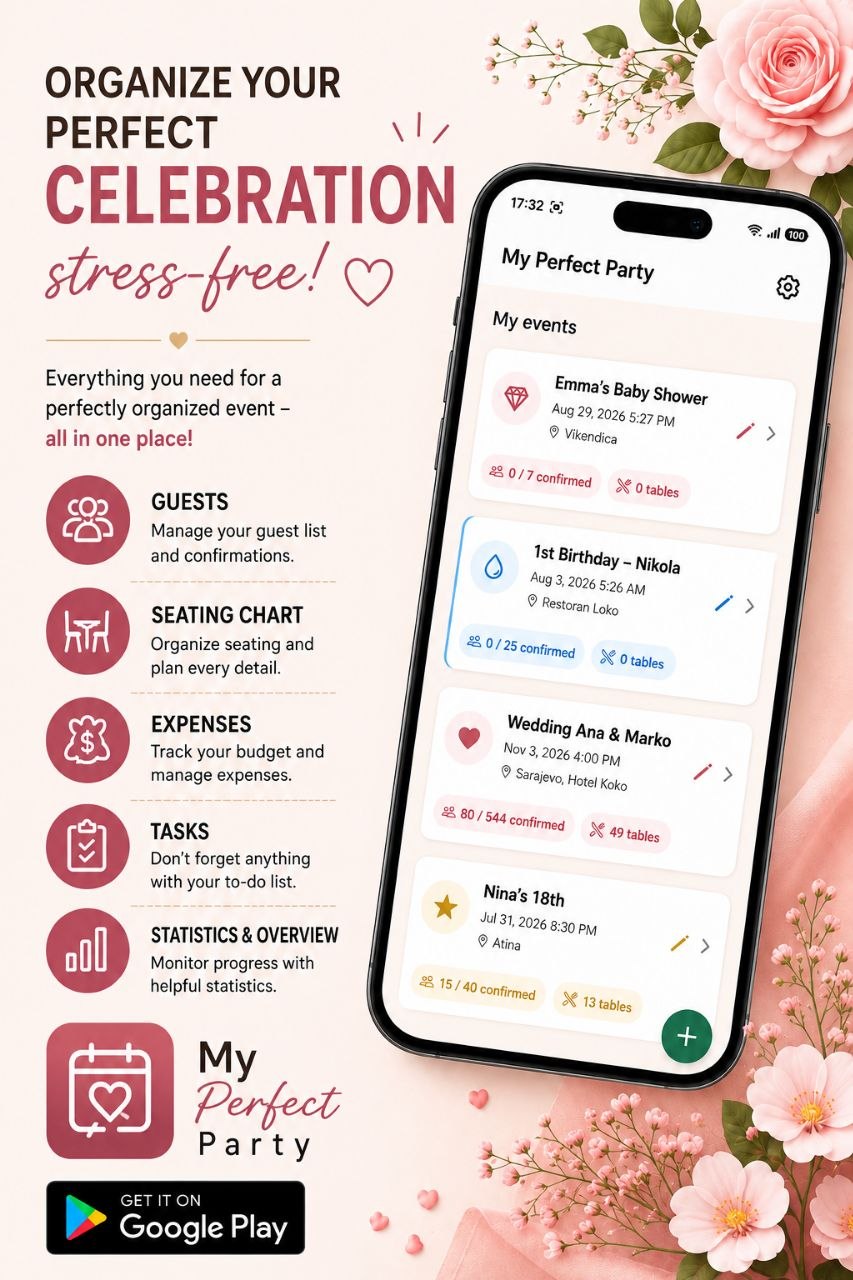 Organize your perfect celebration